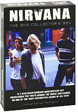 Nirvana: The Nirvana DVD Collectors Box (2 DVD) Формат: 2 DVD (PAL) (Подарочное издание) (Картонный бокс + кеер case) Дистрибьютор: Концерн "Группа Союз" Региональный код: 0 (All) Количество слоев: инфо 567k.