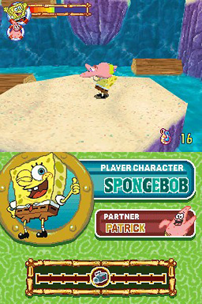 SpongeBob's Atlantis SquarePantis (DS) Игра для Nintendo DS Картридж, 2008 г Издатель: THQ; Разработчик: Altron Corporation; Дистрибьютор: Новый Диск пластиковая коробка Что делать, если программа не запускается? инфо 3789l.